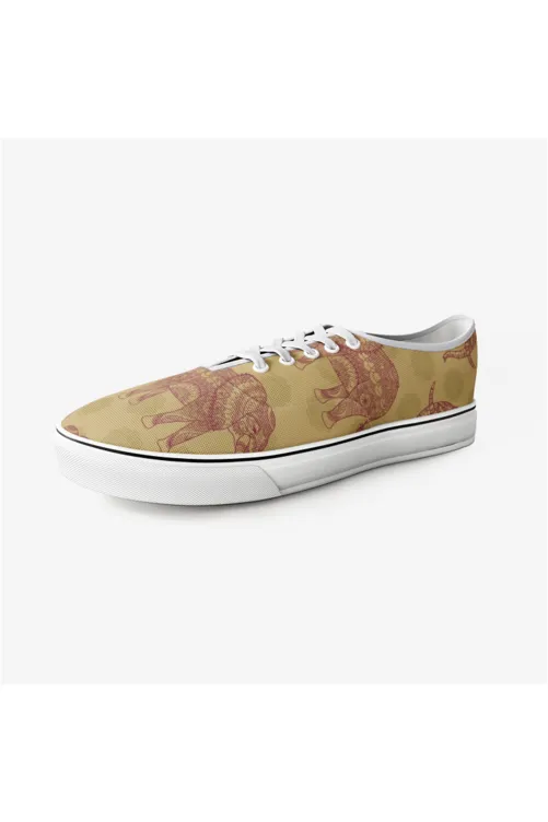 Elephant & Mandalas Unisex Canvas  Sneakers