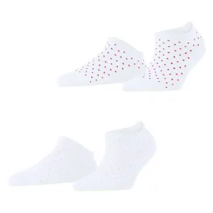 Esprit Fine Dot 2 Pack Sneaker Socks - Cream