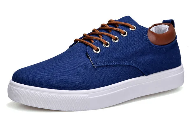 Fashion Lacedup Canvas Men Sneakers