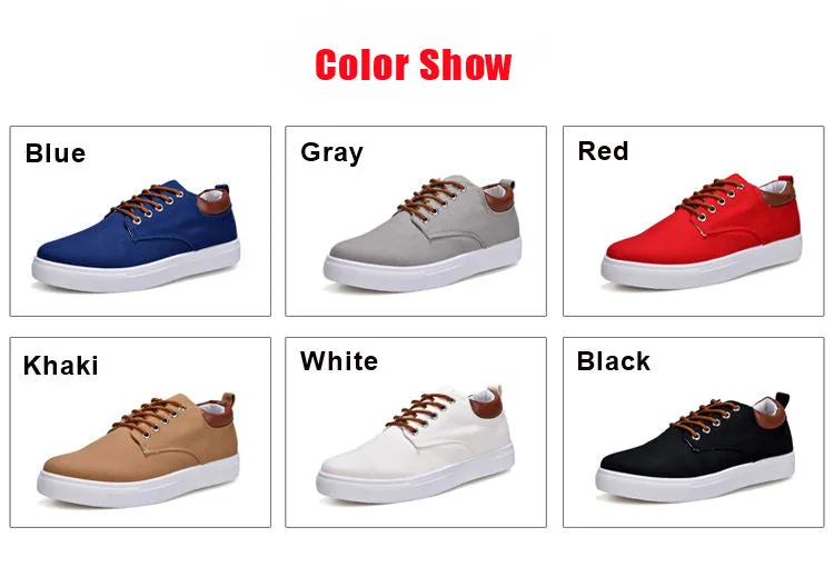 Fashion Lacedup Canvas Men Sneakers