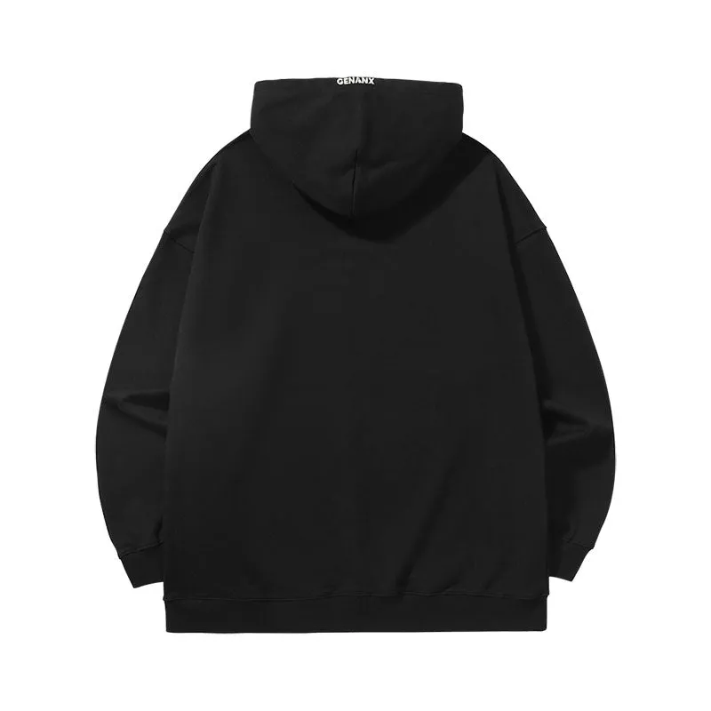 【GENANX2024NEW】Far infrared self-heating constant temperature embroidered kangaroo hood fleece hoodie