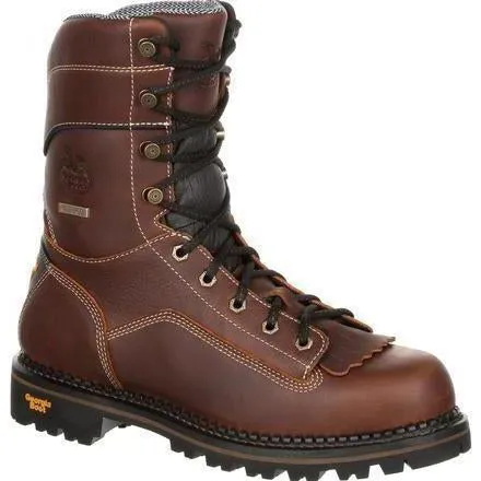 Georgia Men's AMP LT 9" Logger Comp Toe WP Work Boot -  Brown - GB00238