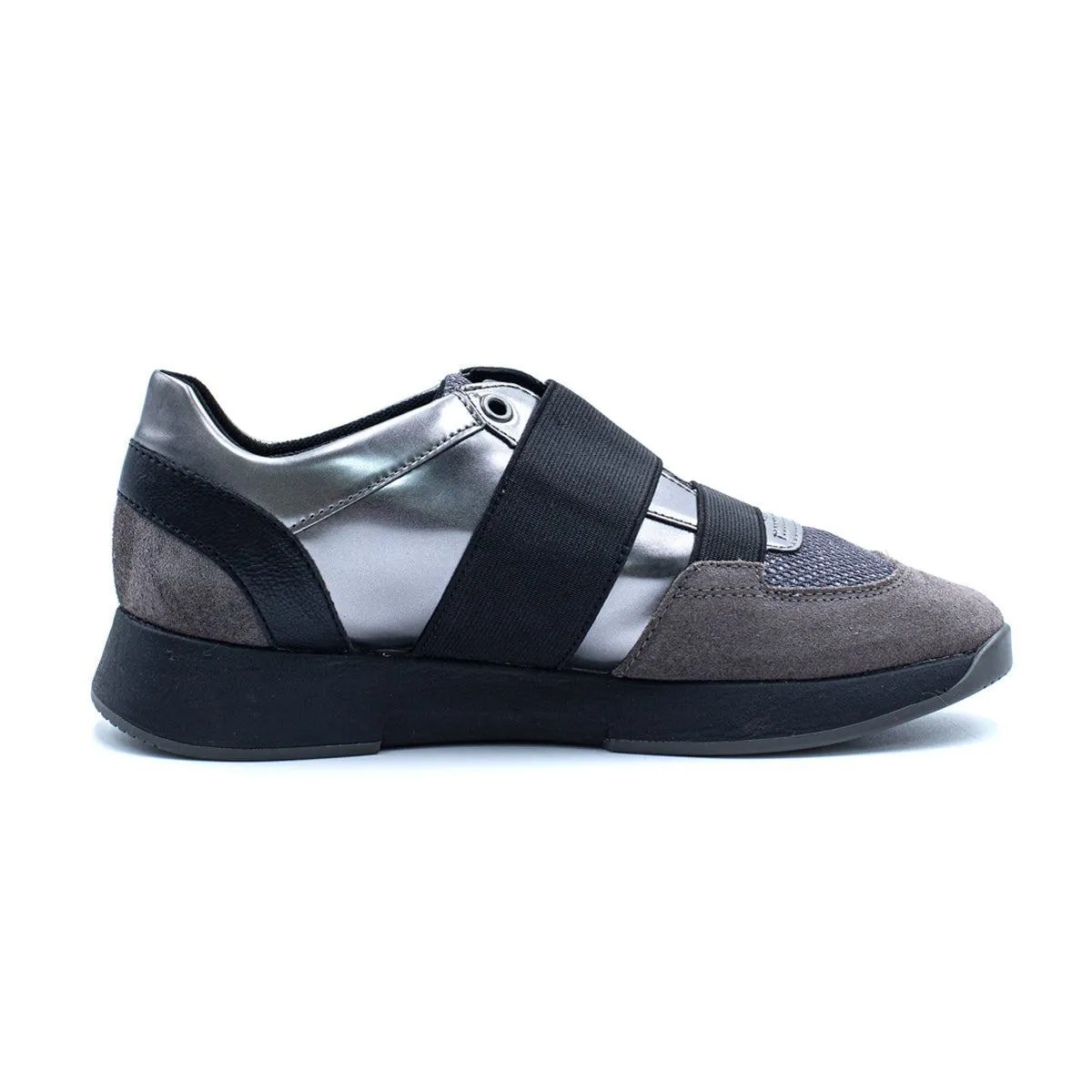 Geox D Suzzie Low-Top Sneakers Leather Grey Colour For Women