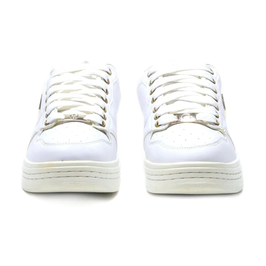 Guess Gbg Los Angeles Low-Top Sneakers Leather White Colour For Women