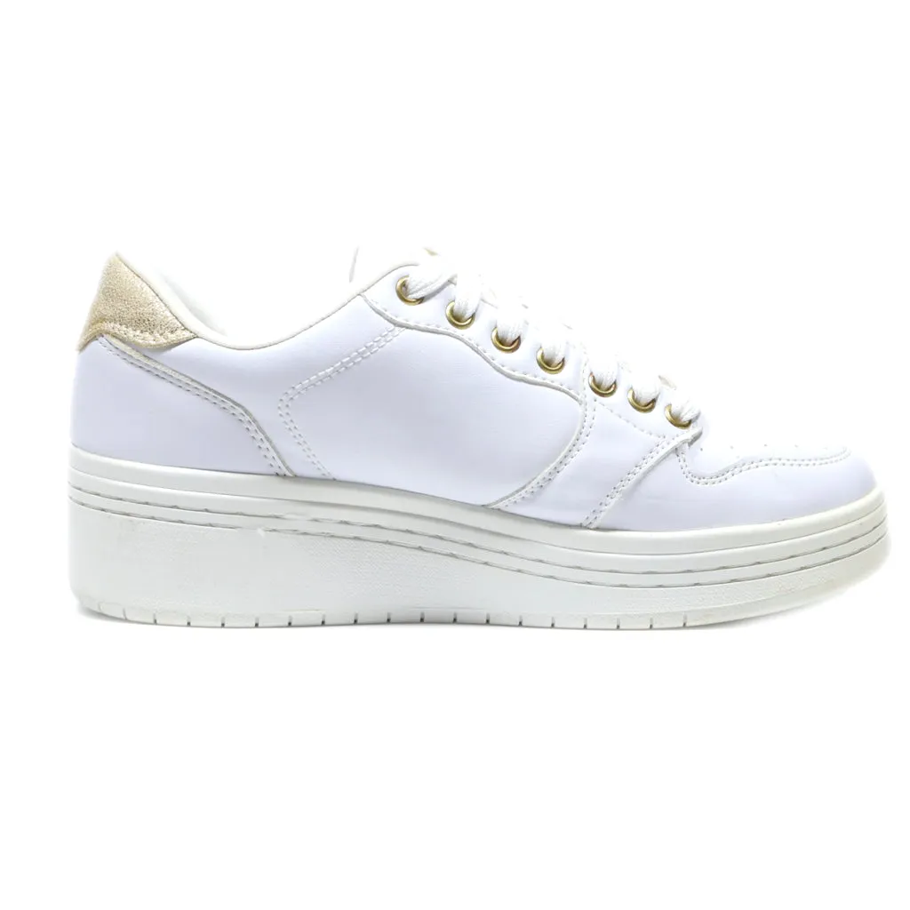 Guess Gbg Los Angeles Low-Top Sneakers Leather White Colour For Women