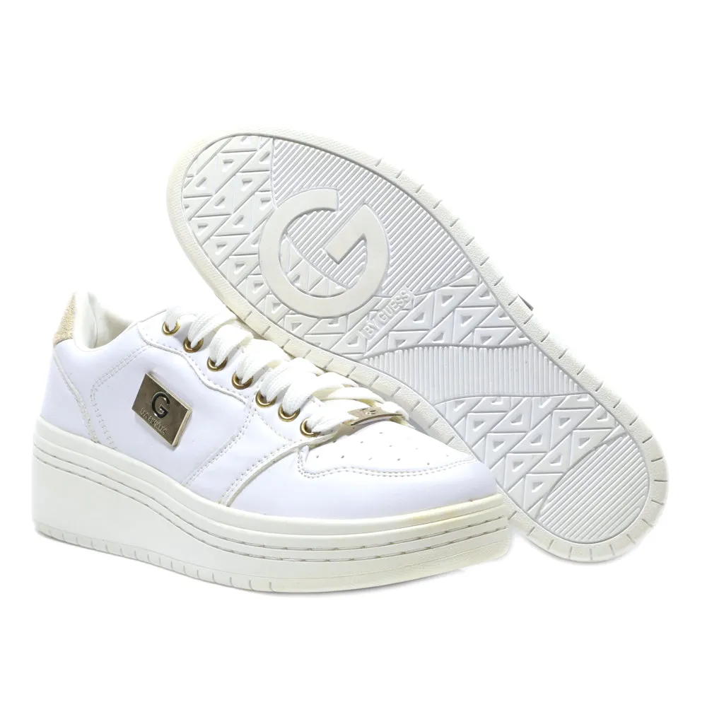 Guess Gbg Los Angeles Low-Top Sneakers Leather White Colour For Women