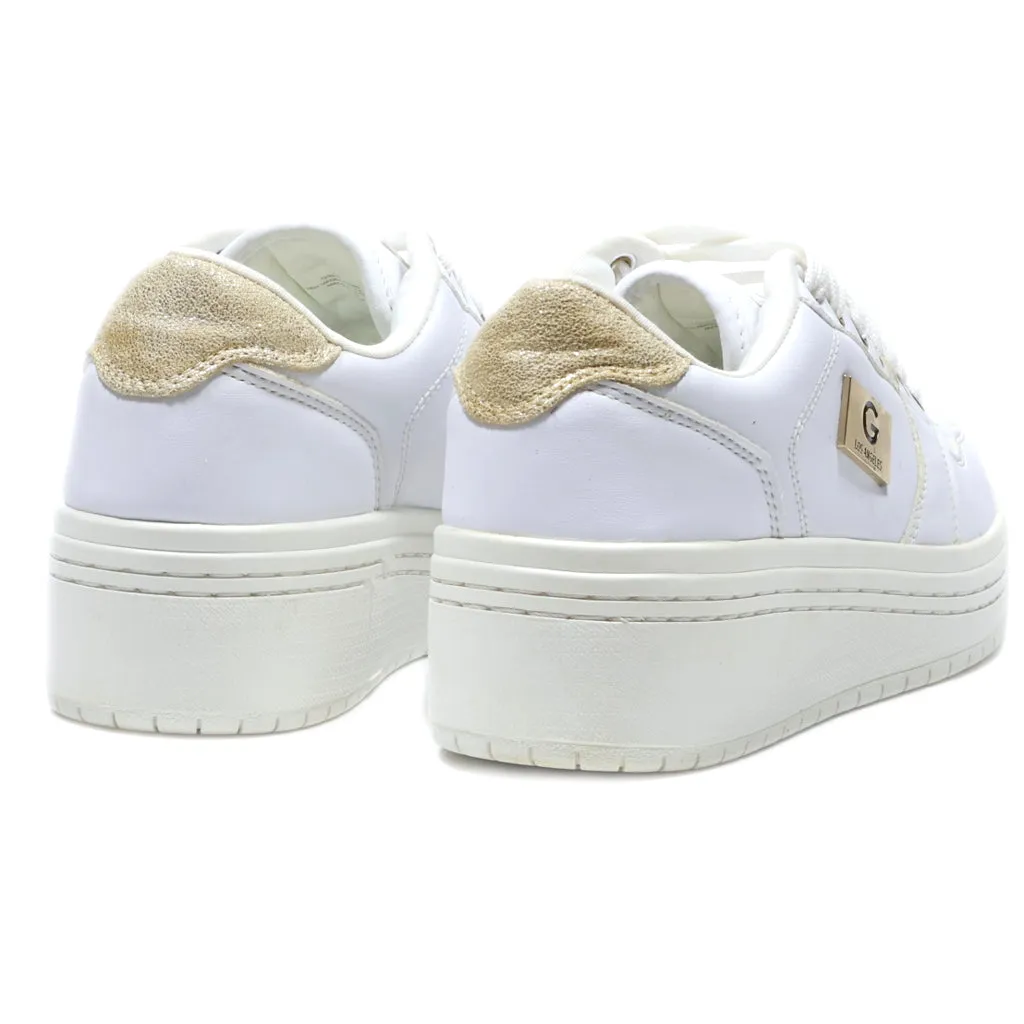 Guess Gbg Los Angeles Low-Top Sneakers Leather White Colour For Women