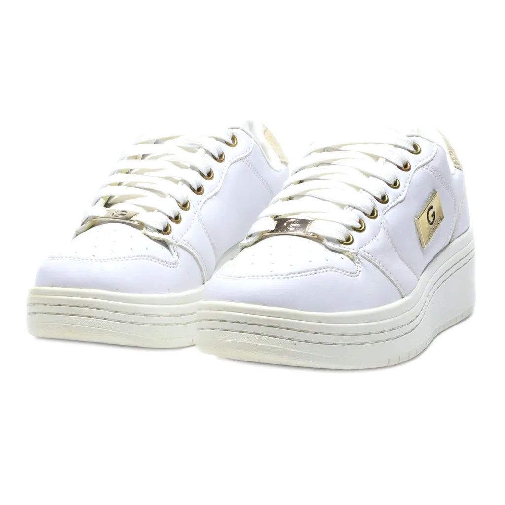 Guess Gbg Los Angeles Low-Top Sneakers Leather White Colour For Women