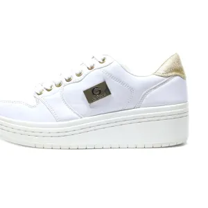 Guess Gbg Los Angeles Low-Top Sneakers Leather White Colour For Women