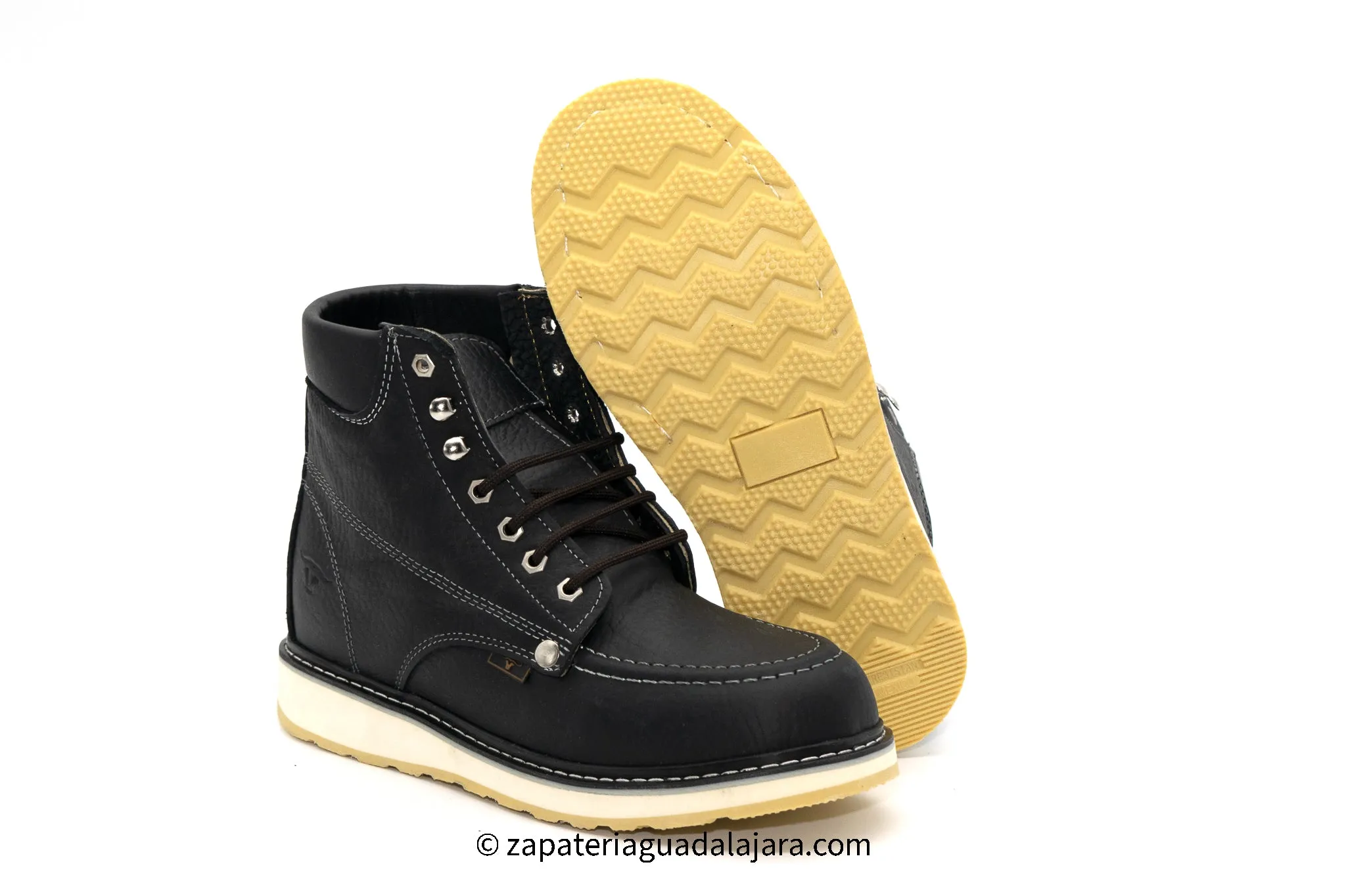 HB80105 BLACK MOC TOE WORK BOOT