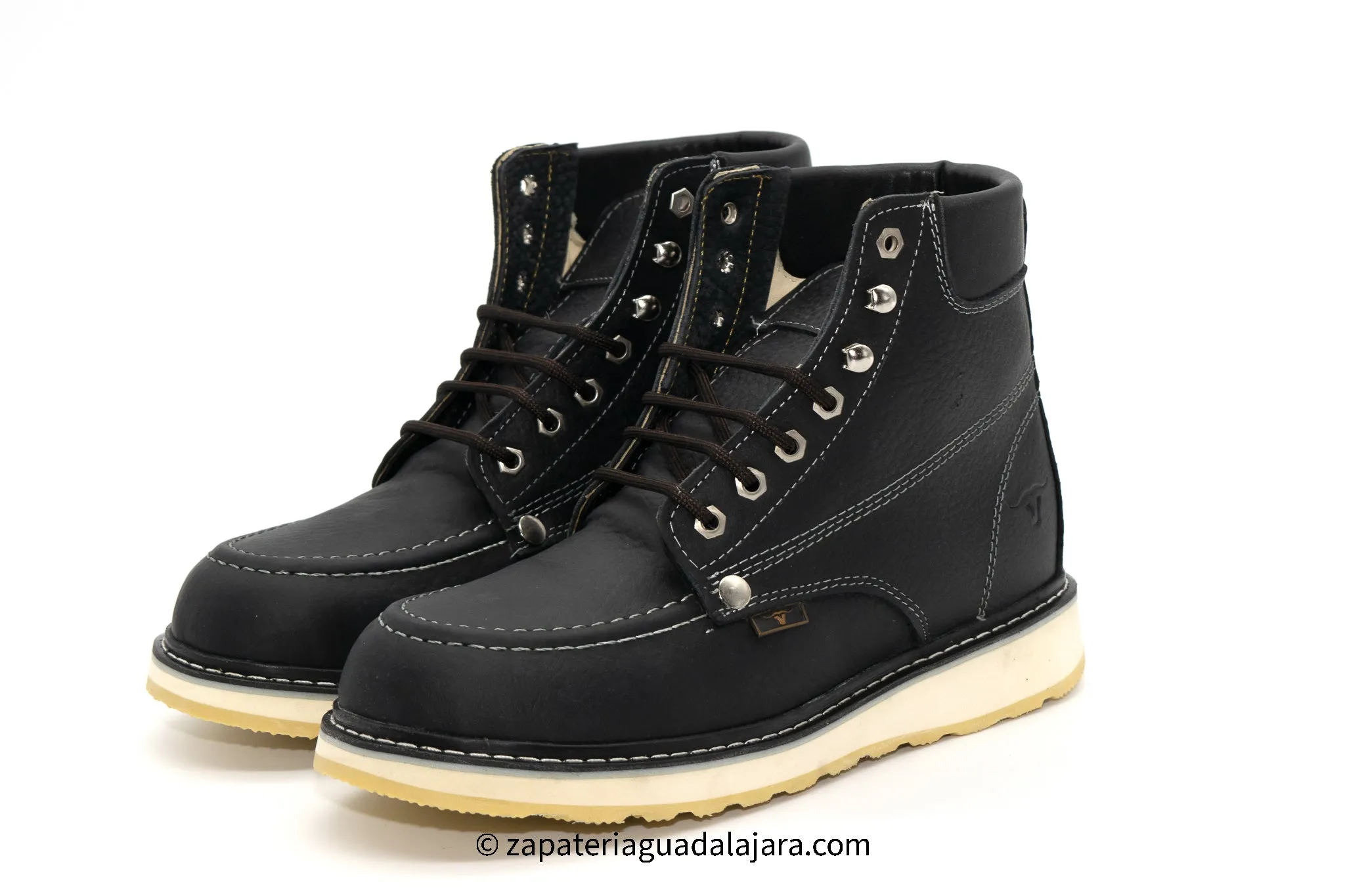 HB80105 BLACK MOC TOE WORK BOOT