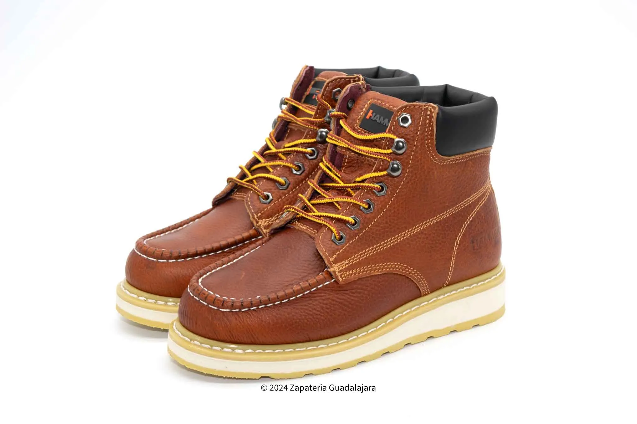 HM347 MOC TOE 6" GRASSO TAN WORK BOOT