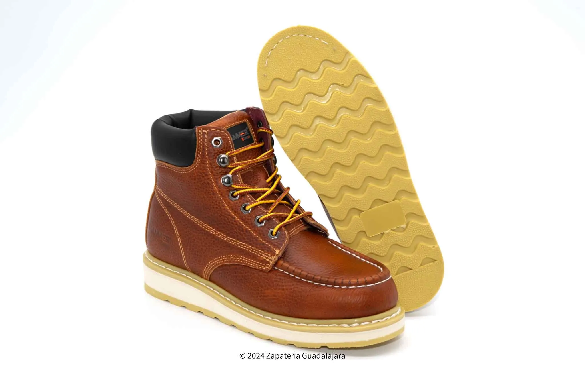 HM347 MOC TOE 6" GRASSO TAN WORK BOOT