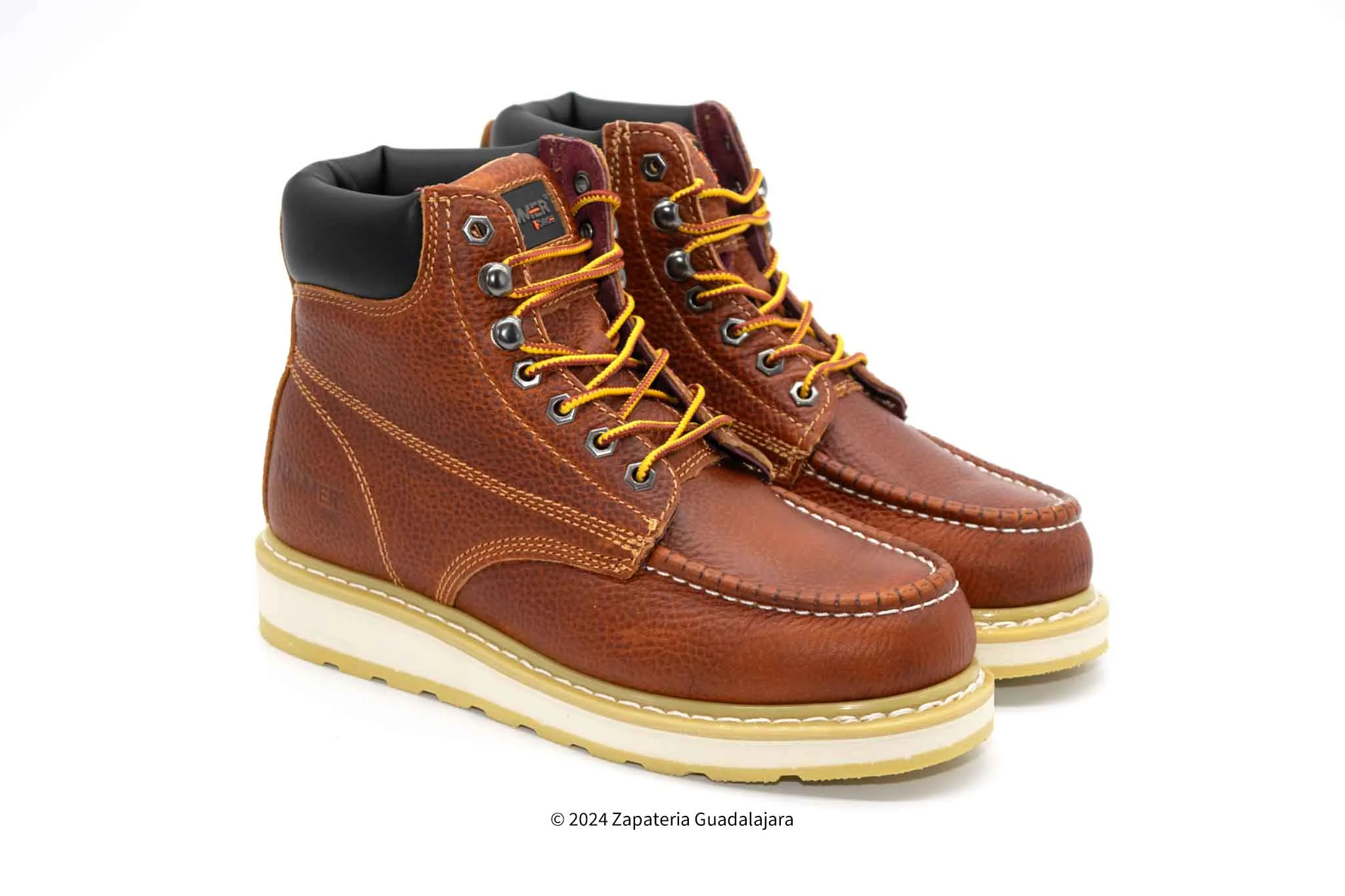 HM347 MOC TOE 6" GRASSO TAN WORK BOOT