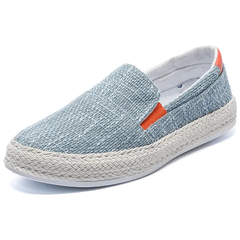 Hnzxzm Fashion Men Espadrilles New Breathable Casual Men Loafers Summer Casual Walking Canvas Sneakers Shoes Men Comfortable Sneakers