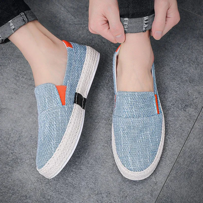 Hnzxzm Fashion Men Espadrilles New Breathable Casual Men Loafers Summer Casual Walking Canvas Sneakers Shoes Men Comfortable Sneakers