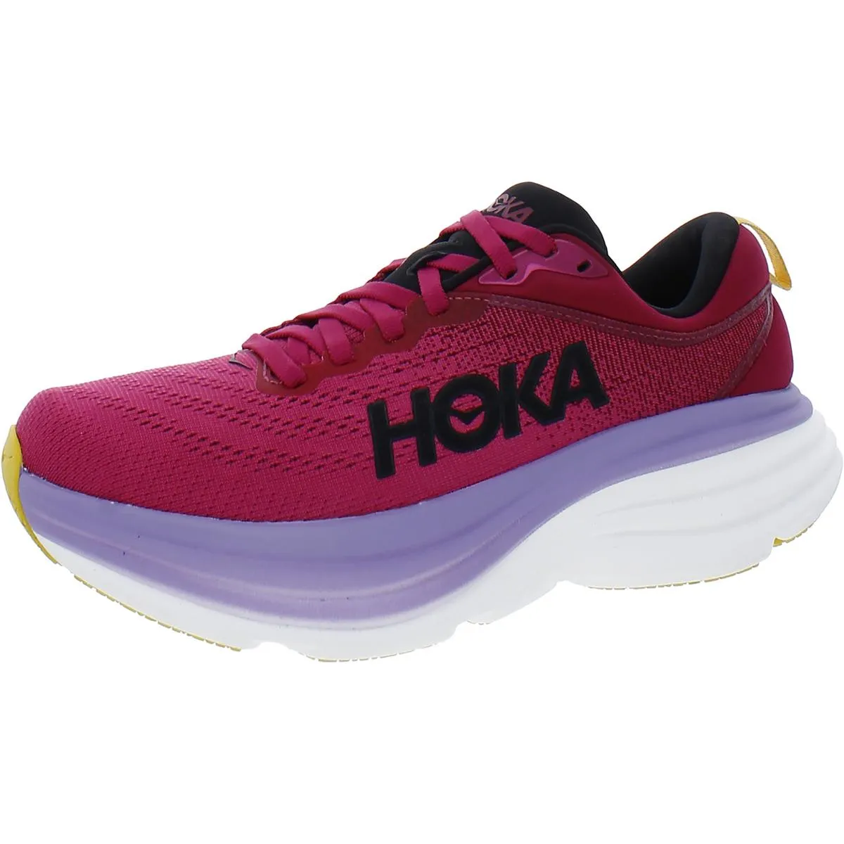 Hoka One One Womens Bondi 8 Mesh Running Athletic and Training Shoes