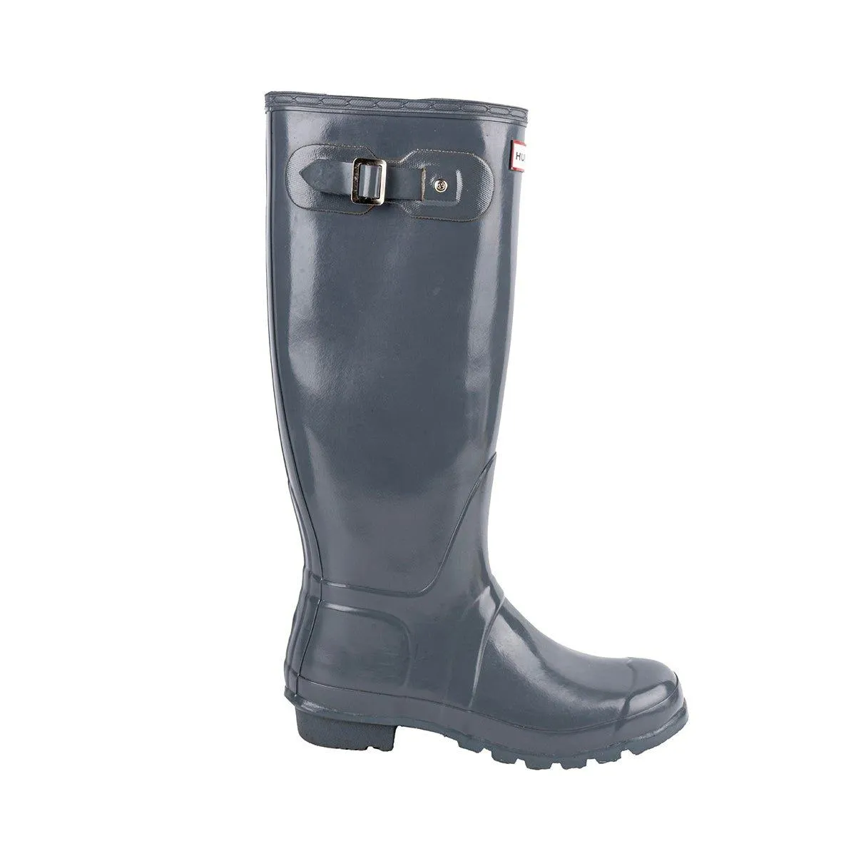 Hunter Original Gloss Rain Boots Fabric Grey Colour For Women