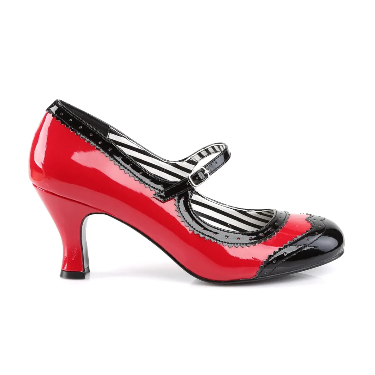 JENNA-06 Red-Black Patent