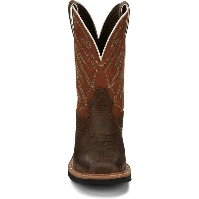 Justin Men's Electrician 11" Western Work Boot - Brown - SE4560