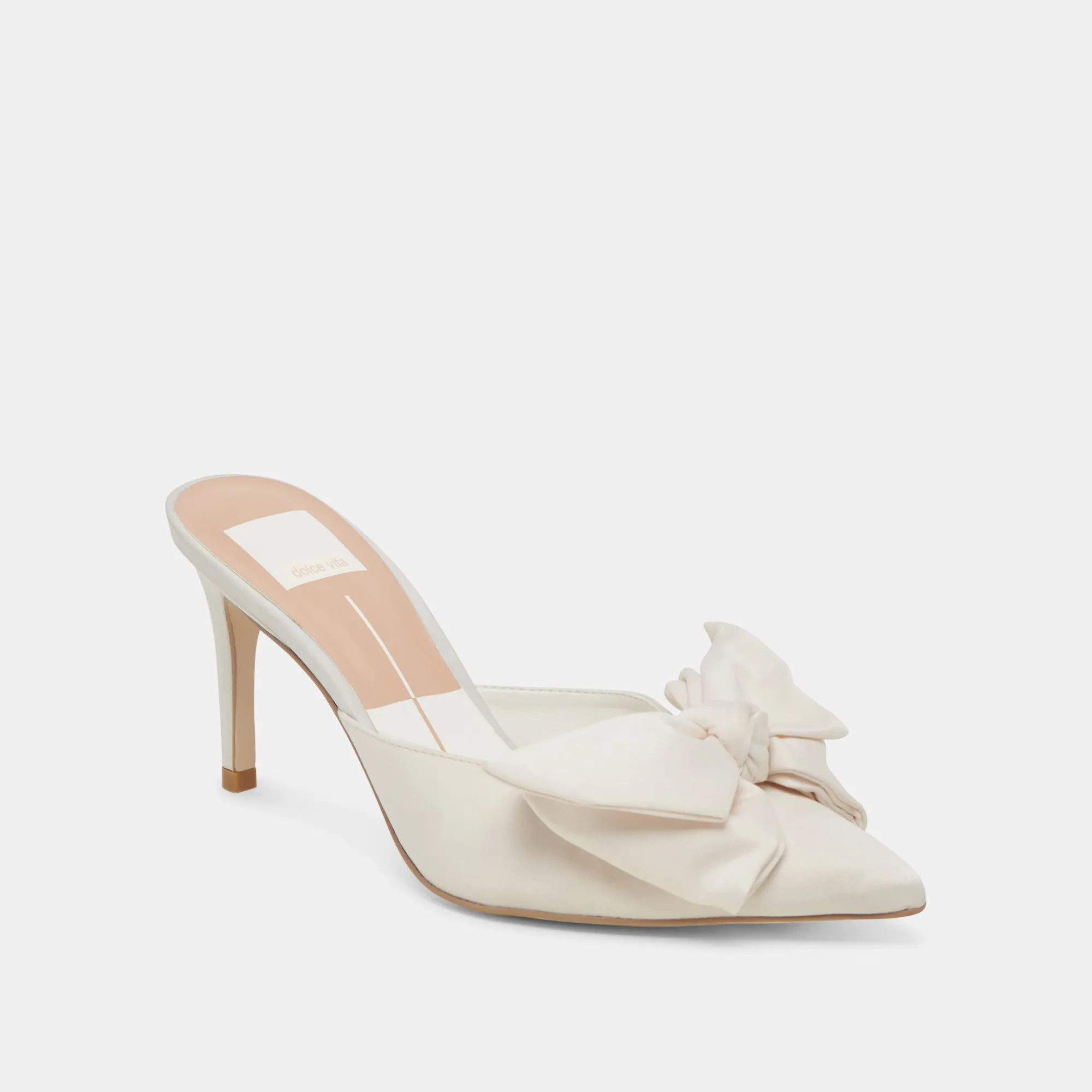 KAYLI HEELS WHITE SATIN