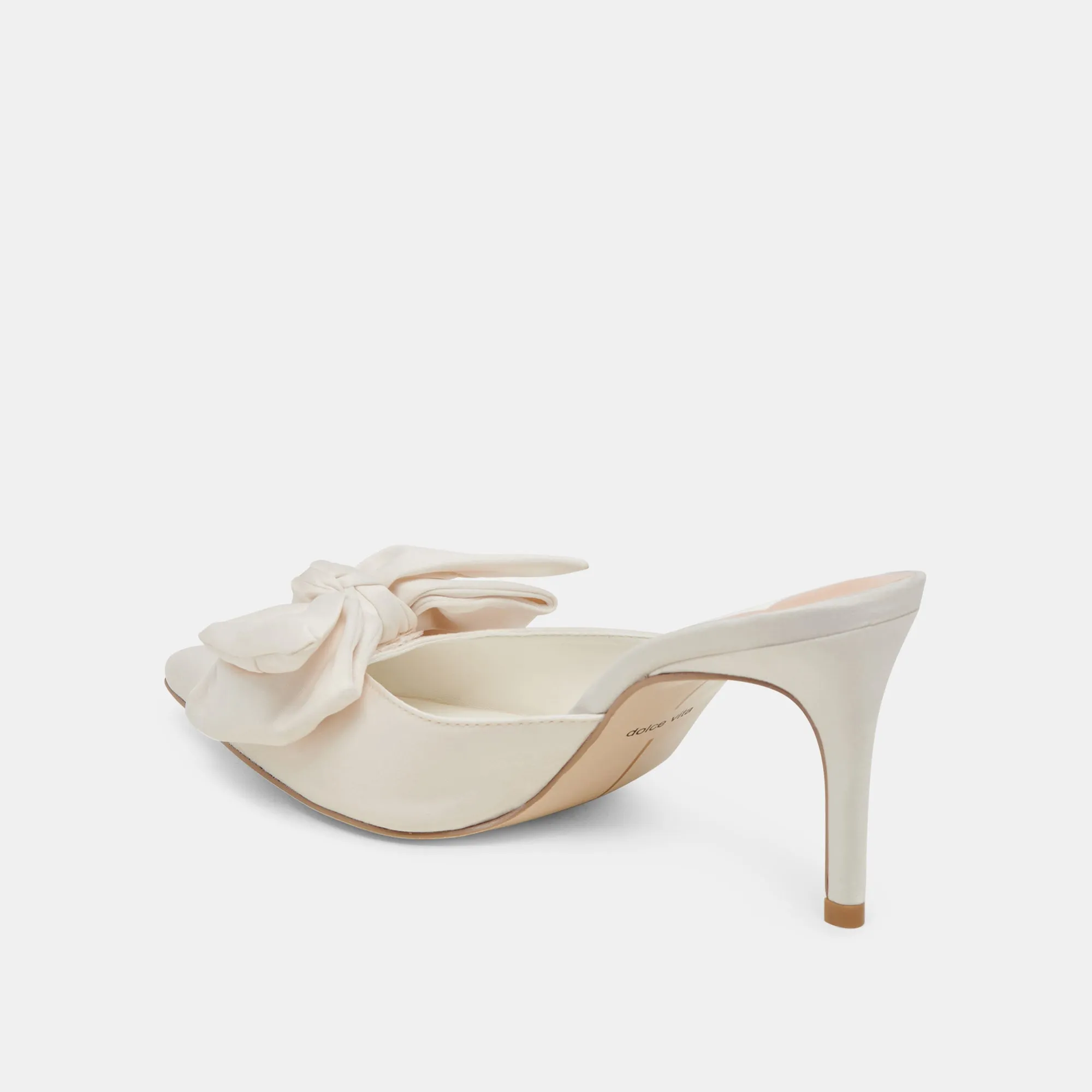 KAYLI HEELS WHITE SATIN