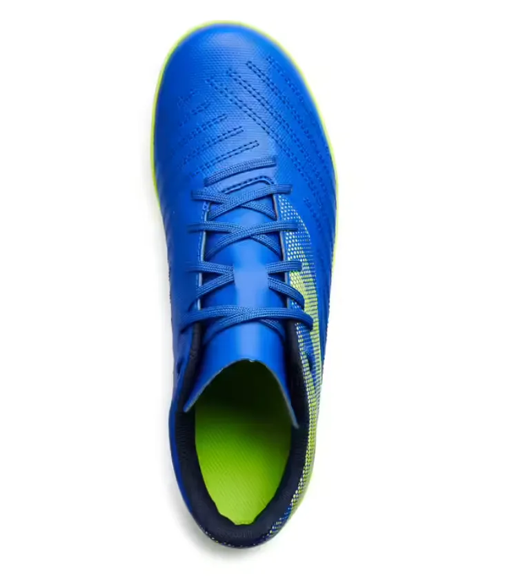 Kds' Dry Pitch Lace-Up Football Boots Agility 140 FG - Blue/Yellow