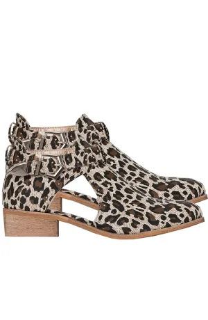 Leopard Cut Out Boots