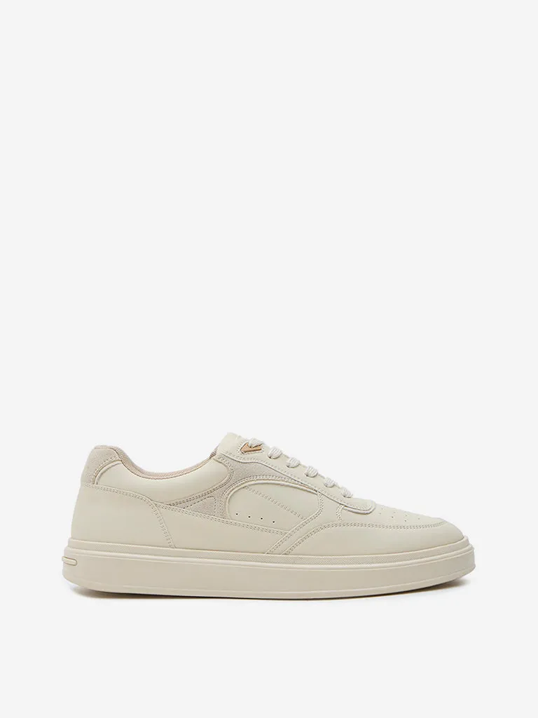 LUNA BLU Beige Perforated Design Sneakers