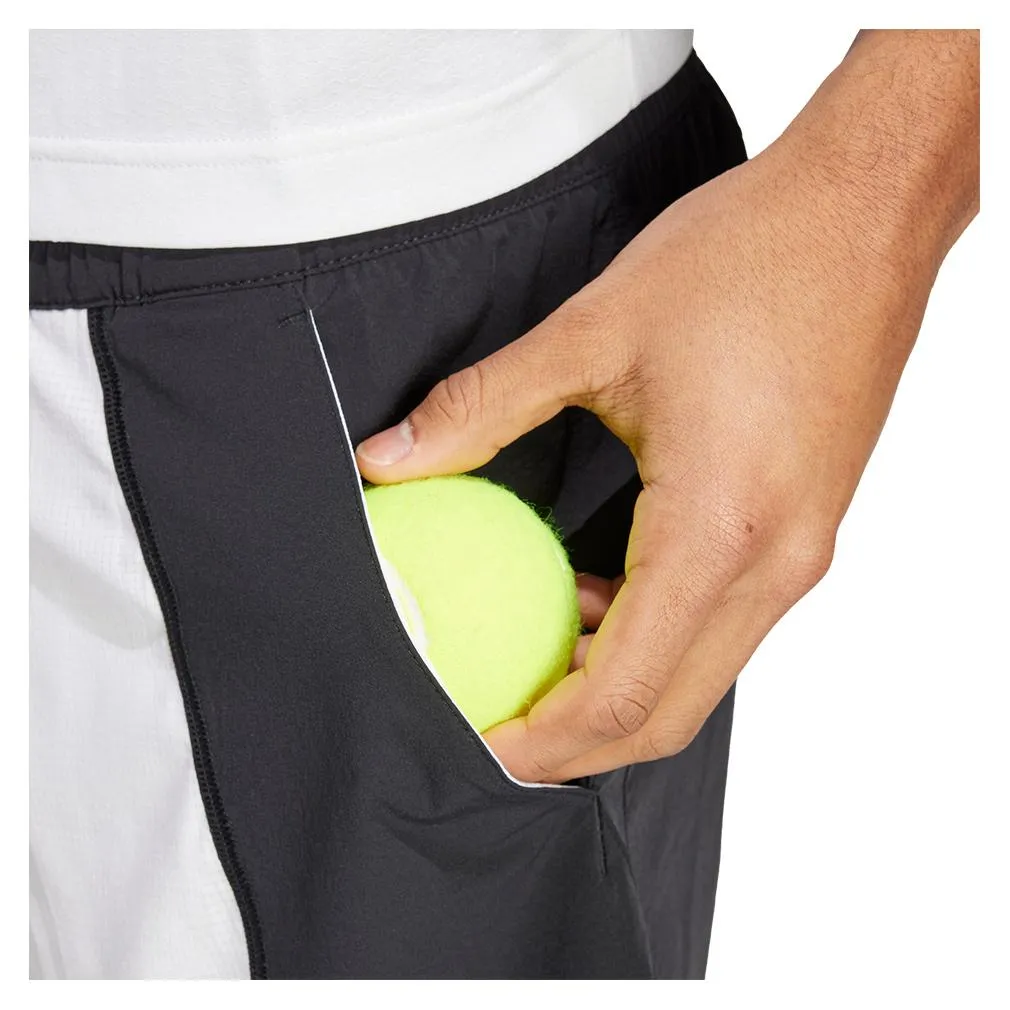 Mens Short and Tight Tennis Set White and Black