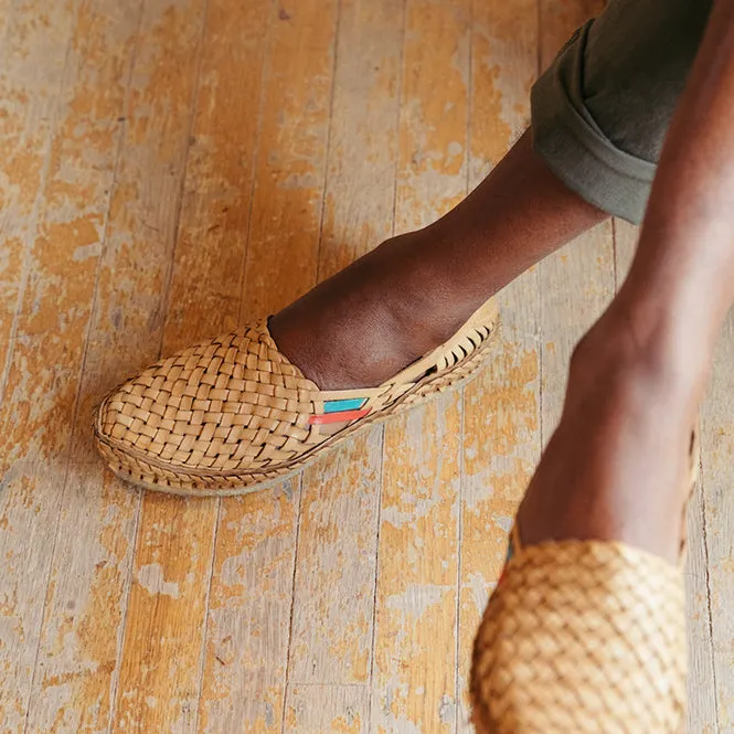 Men's Woven Shoe in Honey   Stripes by Mohinders