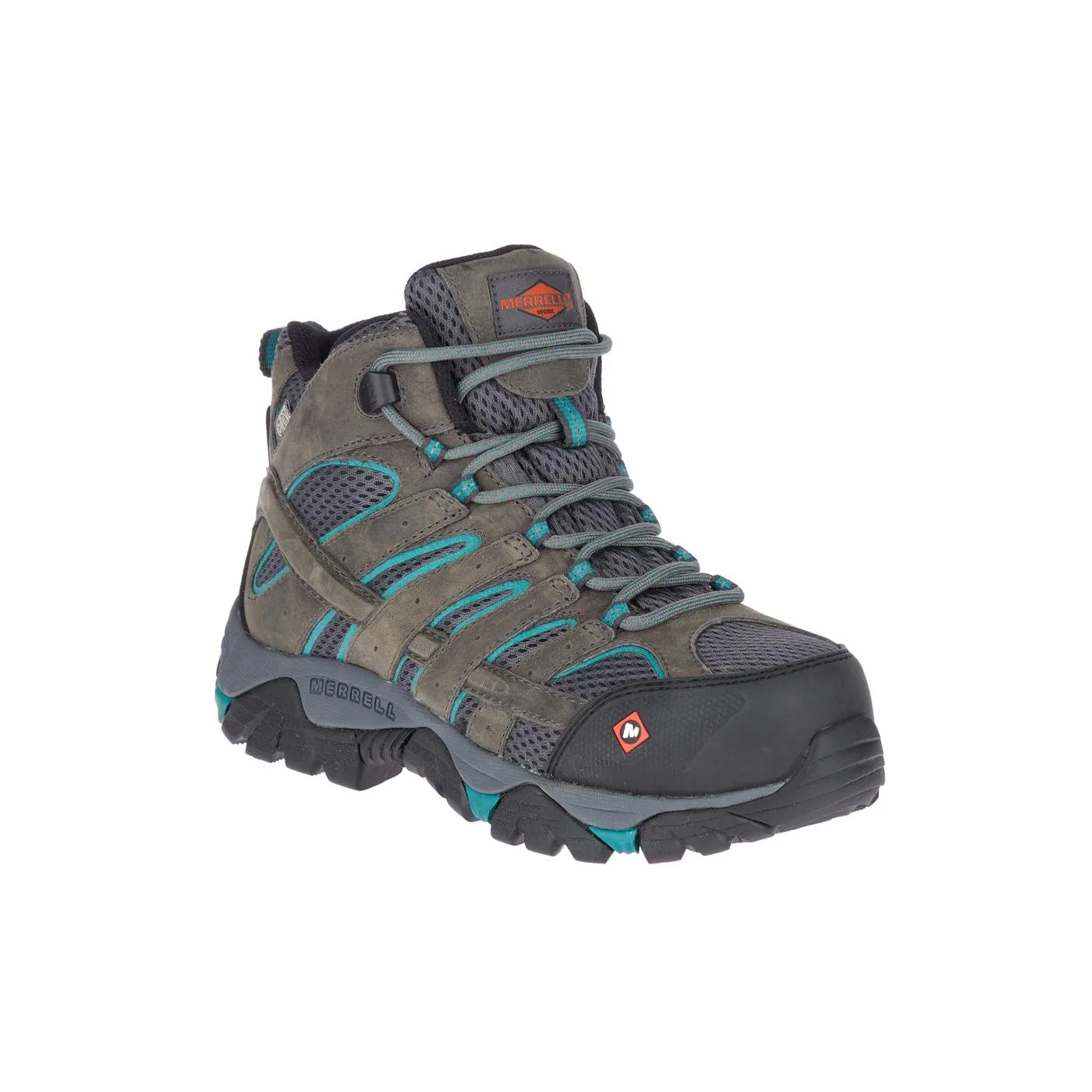 Moab Vertex Mid Women's Composite-Toe Work Boots Wp Pewter