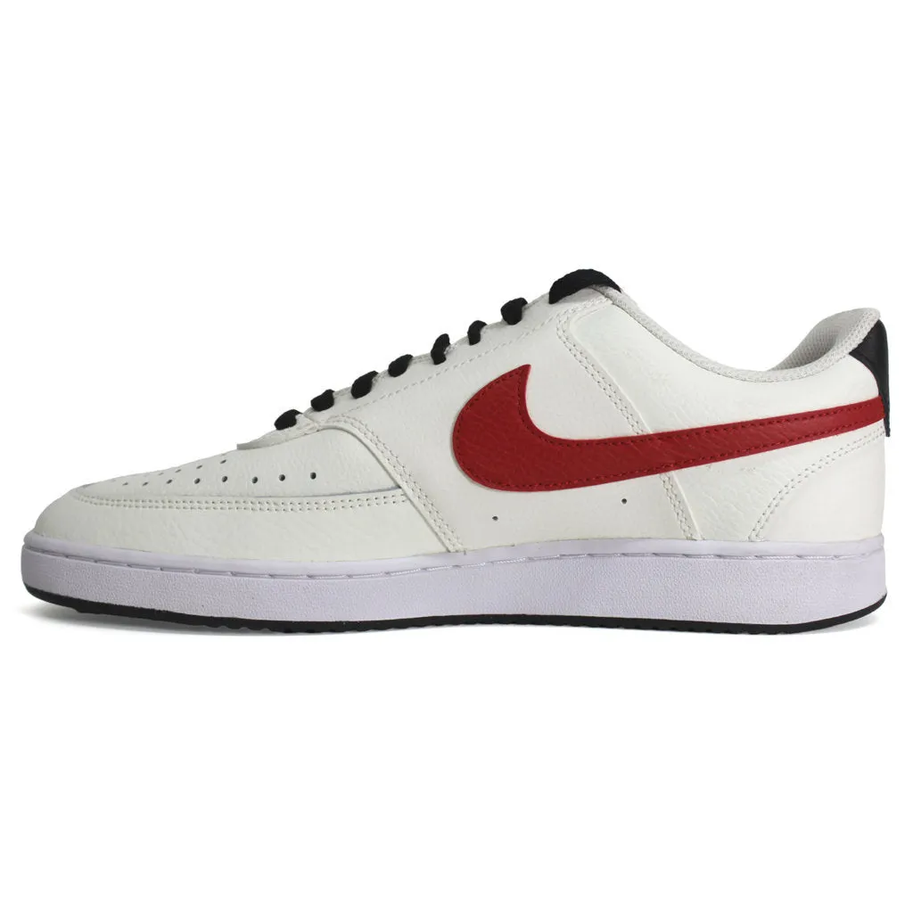 Nike Court Vision LO NBA Mens Shoes Sail Black White University Red - UK 9.5