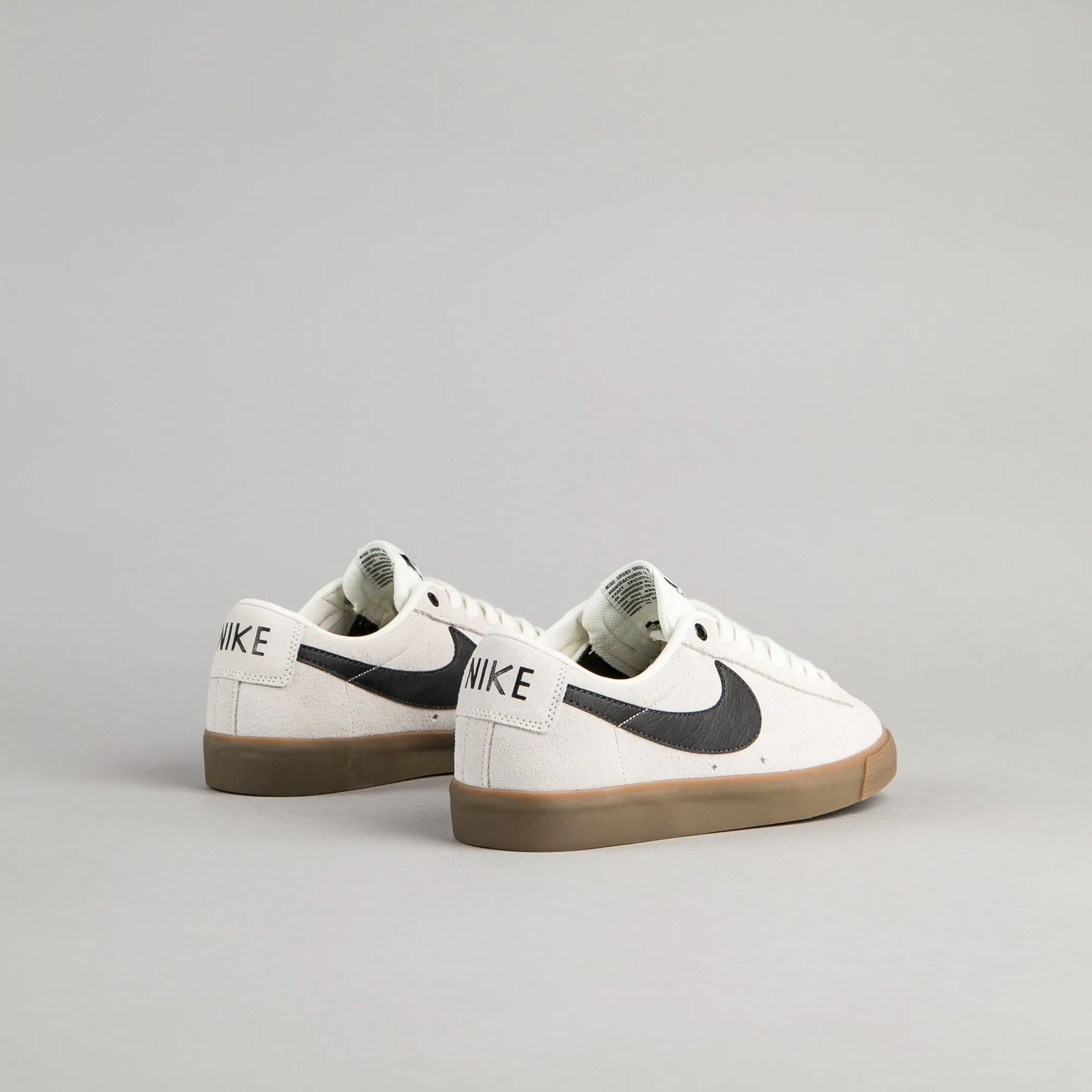 Nike SB Blazer Low GT Shoes - Ivory / Black - Gum Light Brown