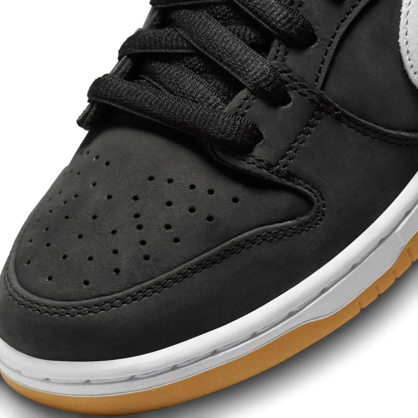 Nike SB Dunk Low Shoes - Black / White - Black - Gum Light Brown