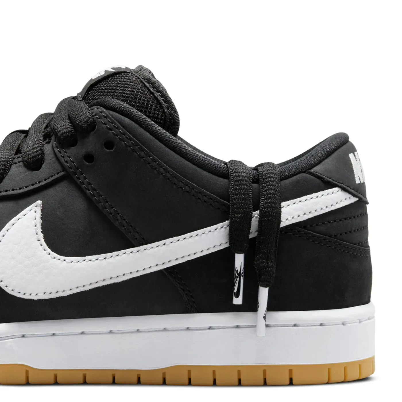 Nike SB Dunk Low Shoes - Black / White - Black - Gum Light Brown