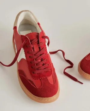 Notice Crimson Leather Sneakers