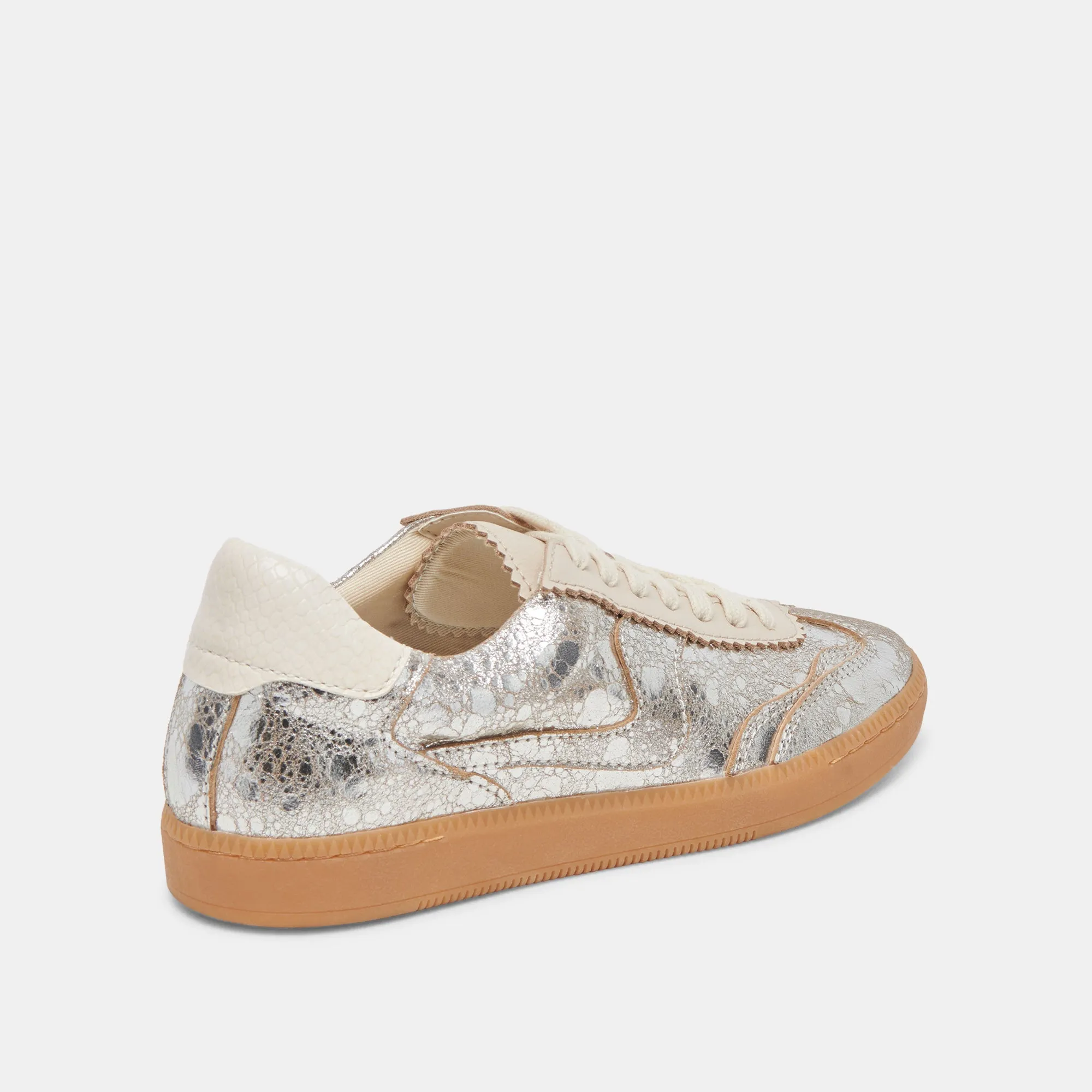 NOTICE WIDE SNEAKERS SILVER DISTRESSED LEATHER