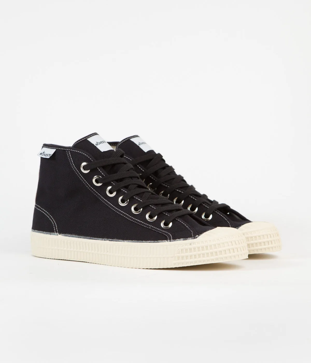 Novesta Star Dribble Contrast Stitching Shoes - 60 Black / 99 Beige / 106 Ecru