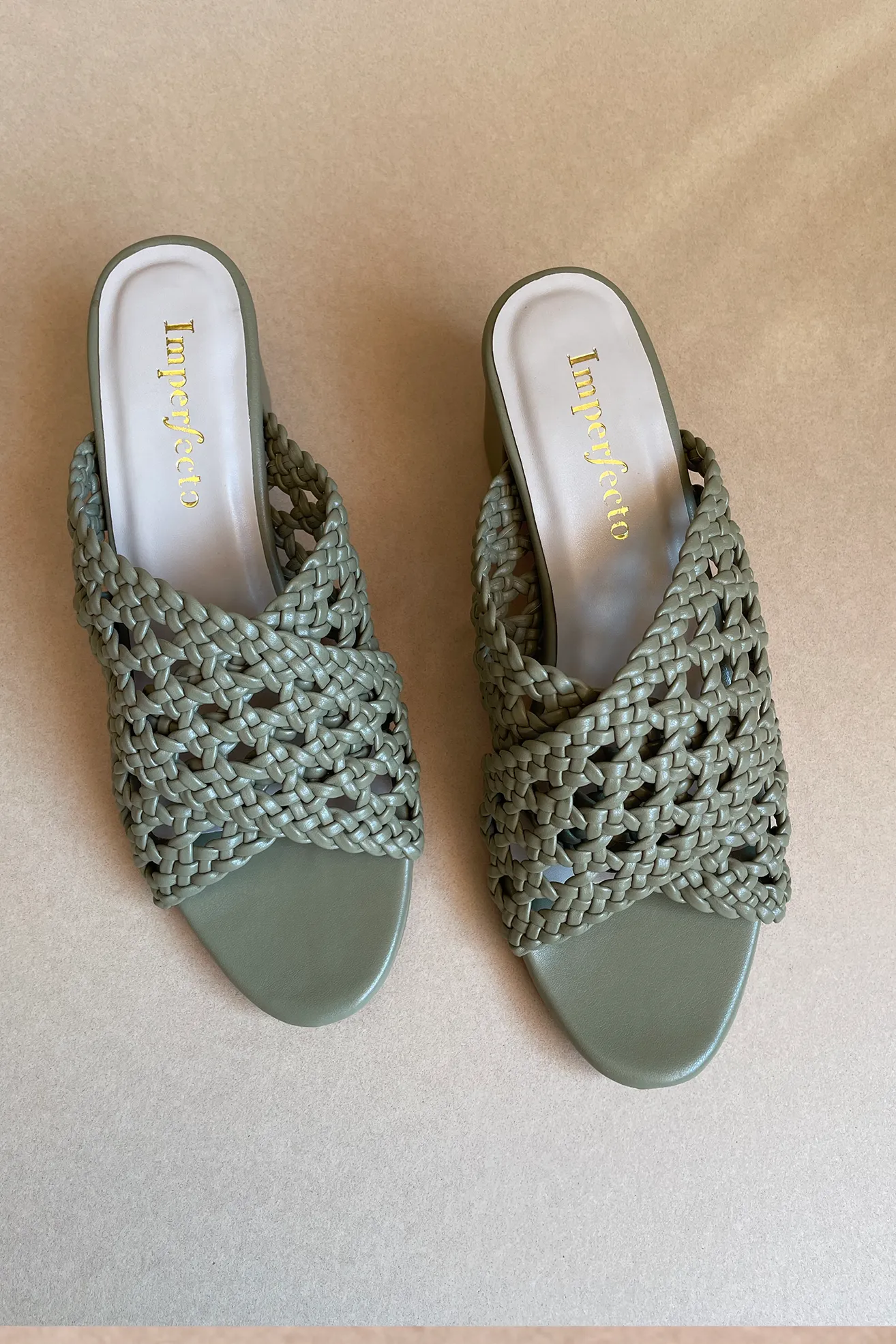 Olive Woven Heels