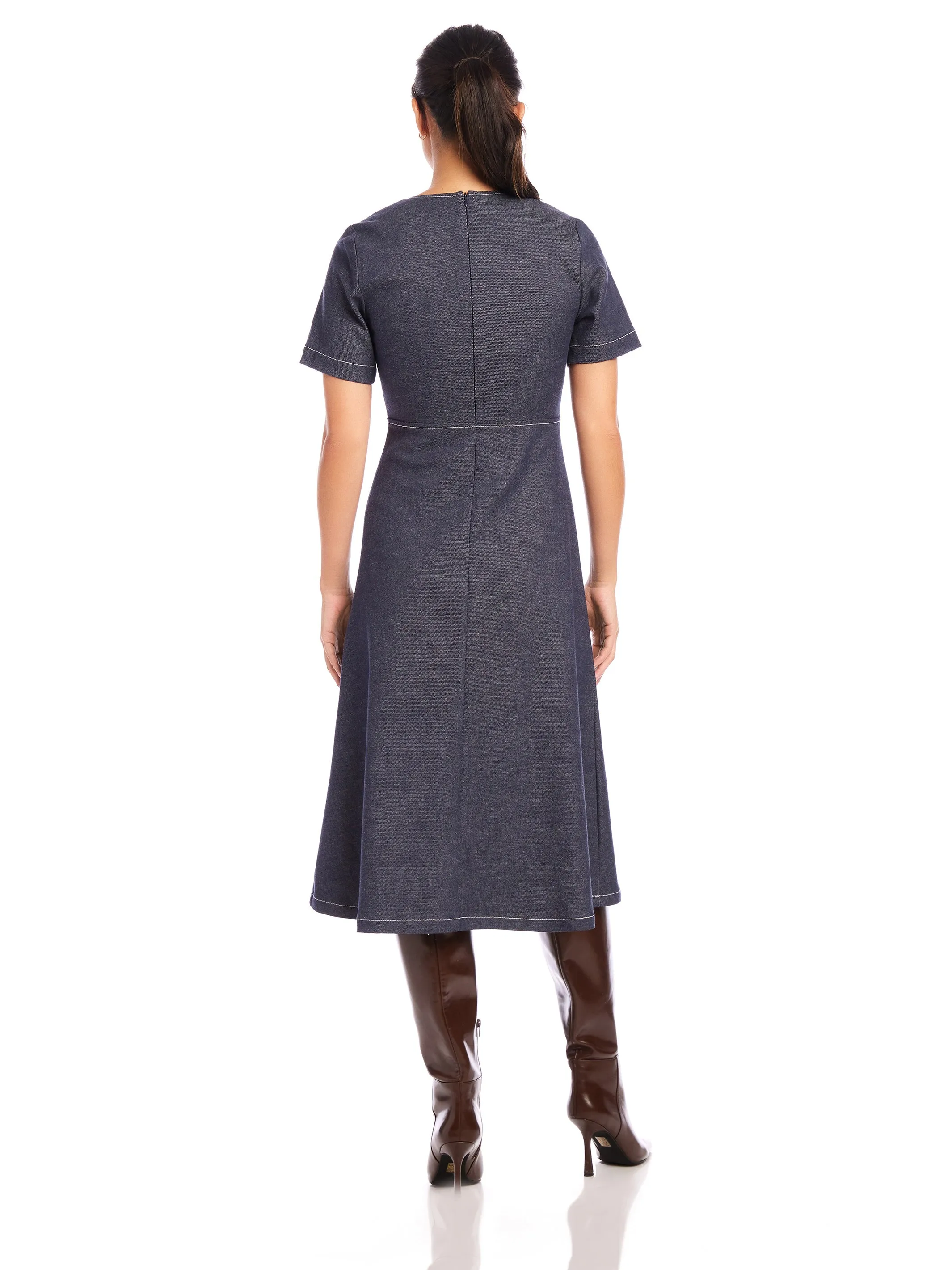 Olivia Contrast Stitch Dress