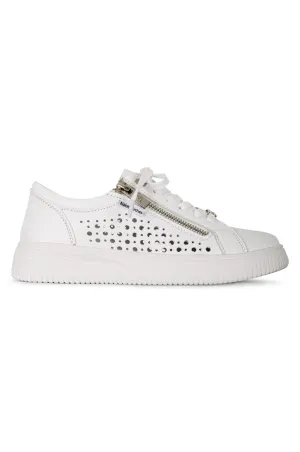 Orthotic friendly Leather Sneakers | WHITE | NOBLE AB