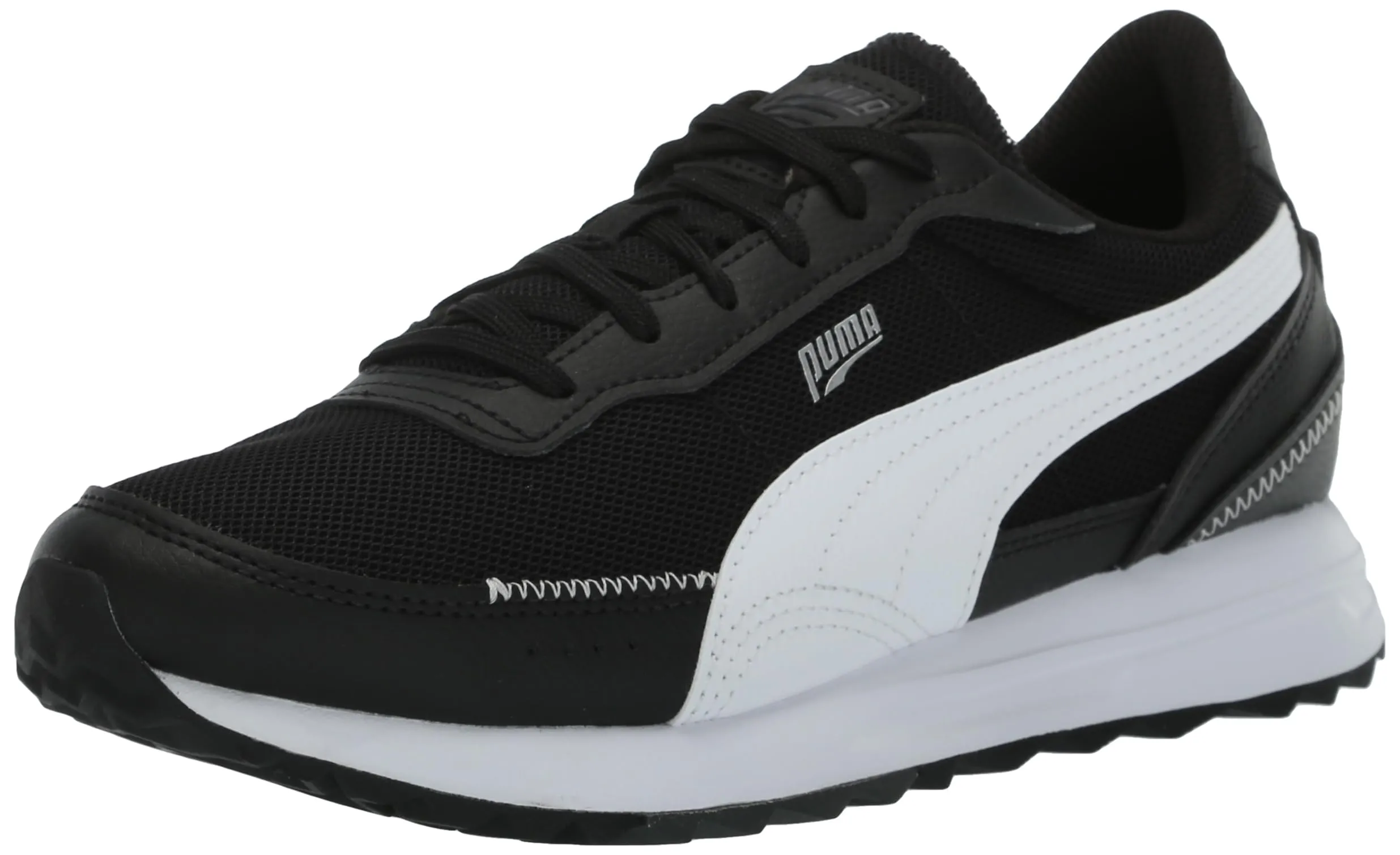 PUMA Mens Road Rider Sneaker, Mens Black Mens White