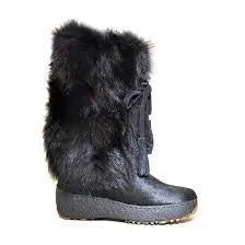 Regina  Gigi BLACK Fur Winter Boot MADE in Italy ON SALE LIMITED TIME