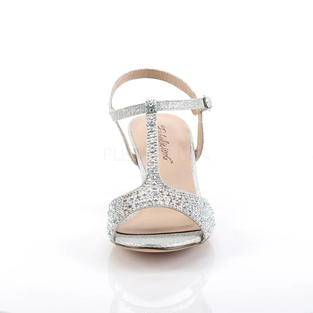 Rhinestone Silver Prom Heels