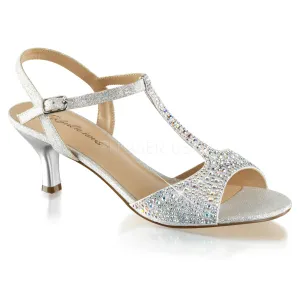 Rhinestone Silver Prom Heels