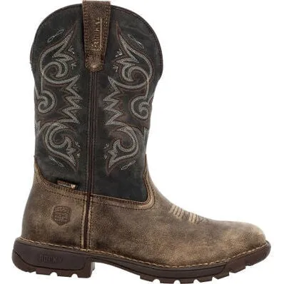 Rocky Men's Legacy 32 11" WP Western Pull On Work Boot Brown RKW0389