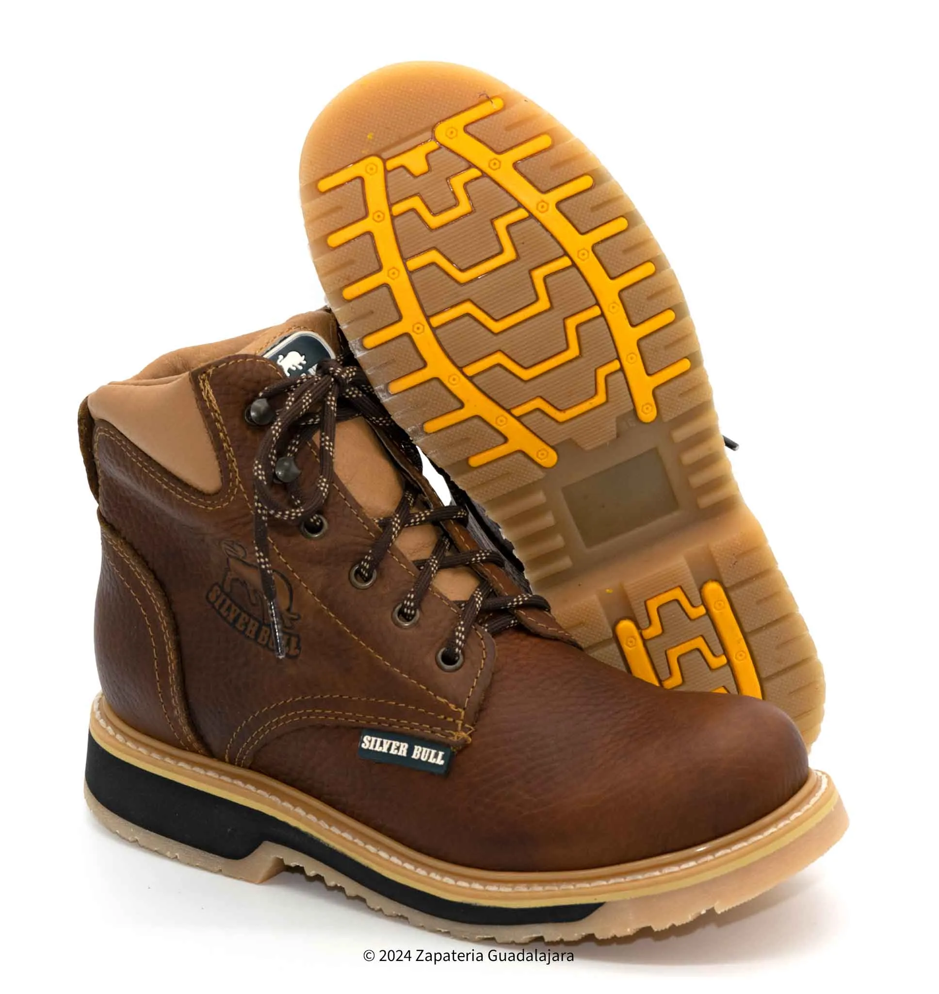 SB664 6" SOFT TOE OCRE DOUBLE DENSITY LEATHER WORK BOOT