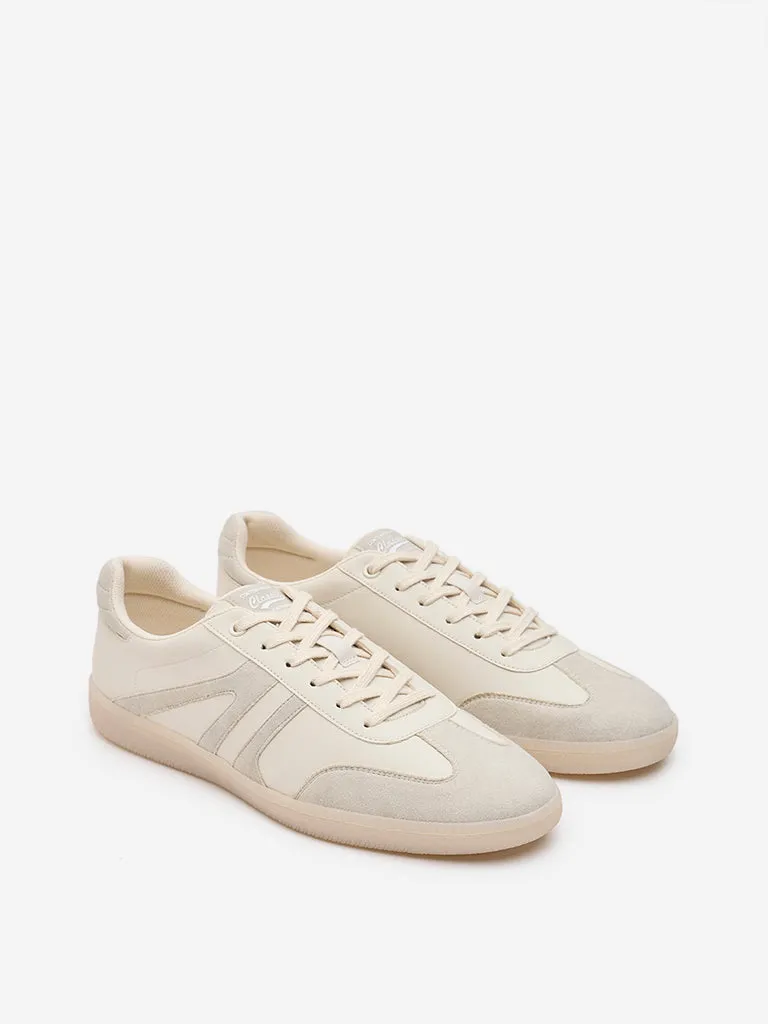 SOLEPLAY Beige Retro-Style Lace-Up Sneakers