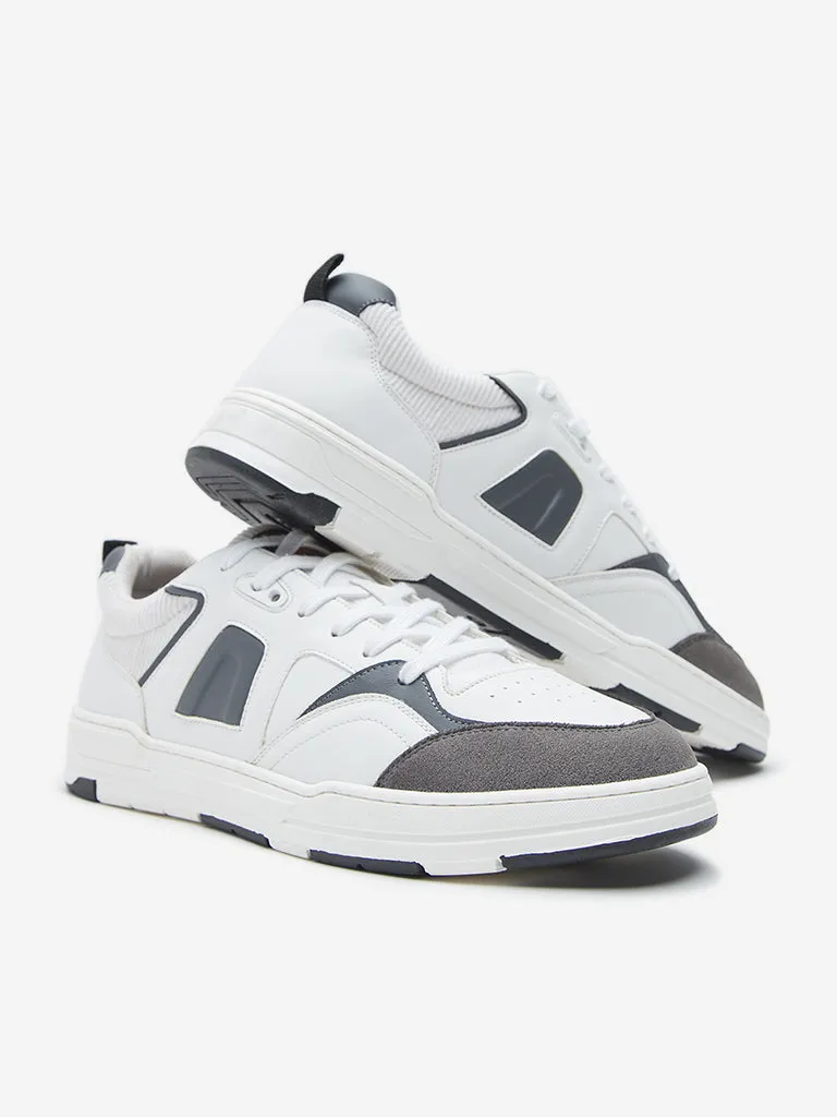 SOLEPLAY Grey Colour-Blocked Lace-Up Sneakers